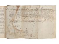 MEDICI, Catherine de (1519-1589). Autograph document signed ("Catherine"), n.d., ca 1547-1563.
