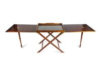 A George III Style Brass-Mounted Mahogany Coaching Table and Tray — EARLY 20TH CENTURY