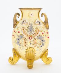 A Moser Enameled Vase Height 6 inches. — 19TH/20TH CENTURY