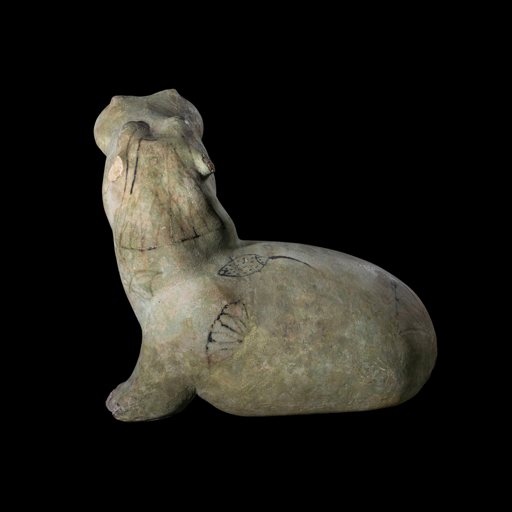 An Egyptian Faience Hippopotamus