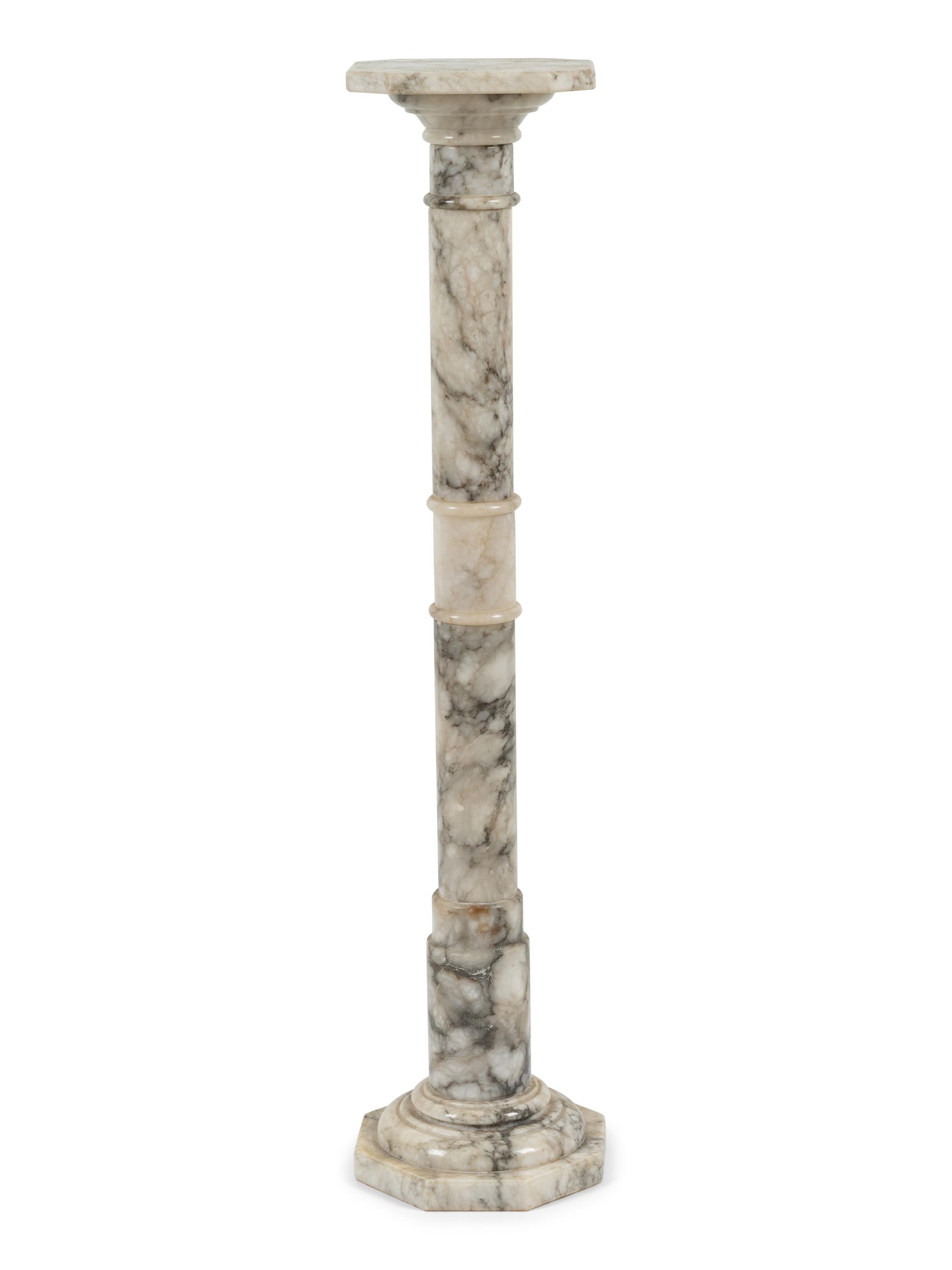 Two Continental Marble Pedestals