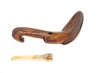 Two Pacific Northwest Coast Spoons Length of larger 9 inches