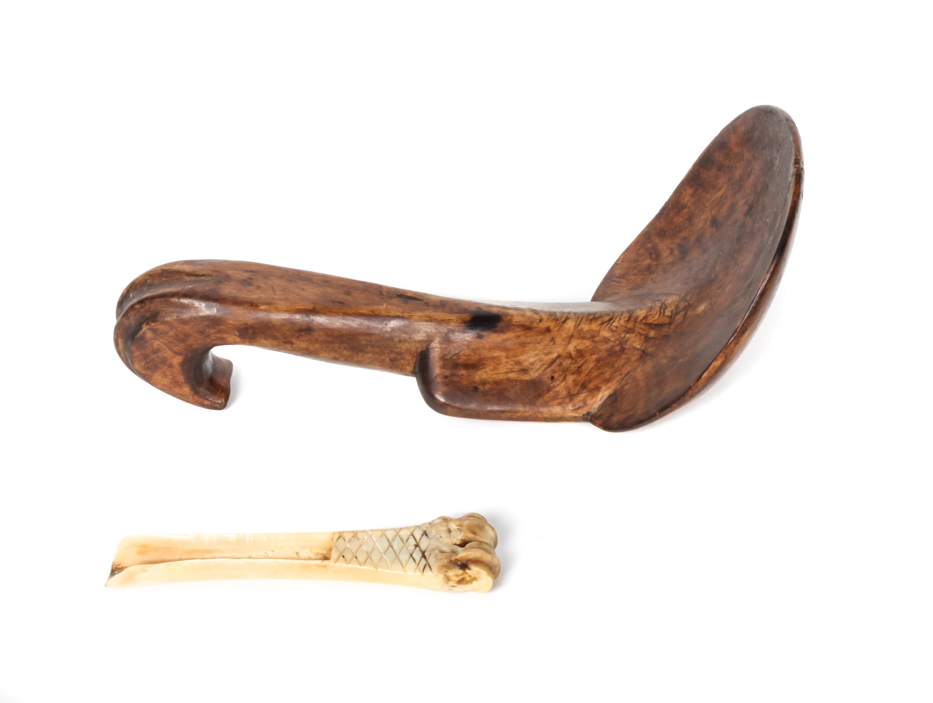 Two Pacific Northwest Coast Spoons Length of larger 9 inches