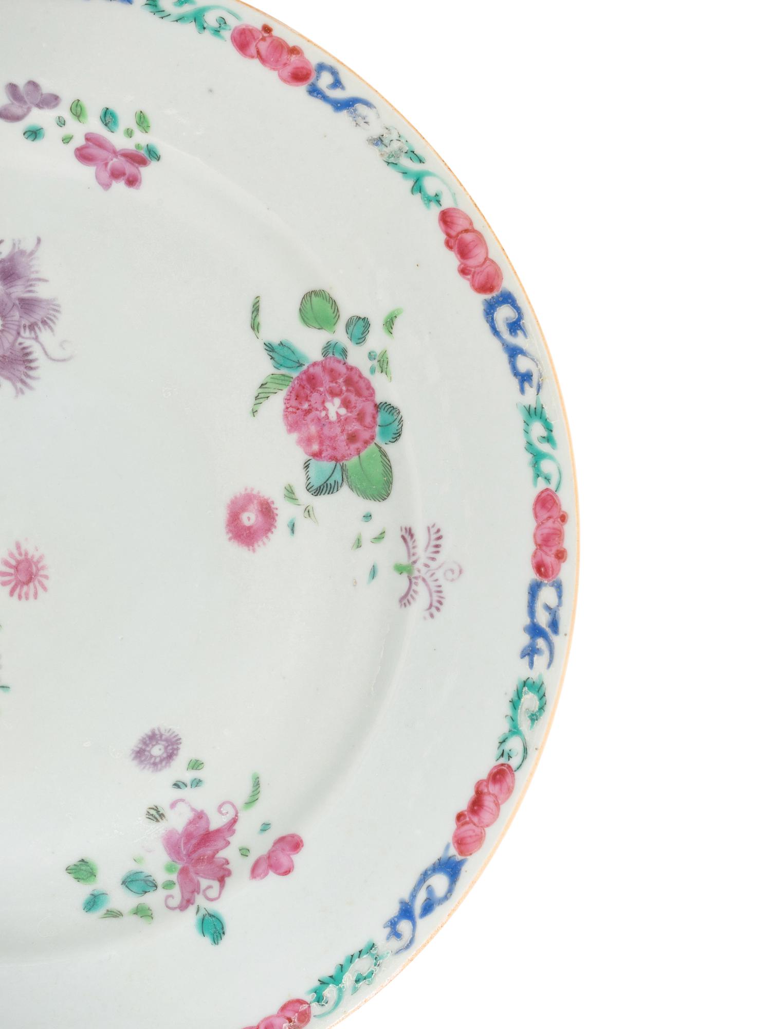 A Set of Four Chinese Export Porcelain Plates