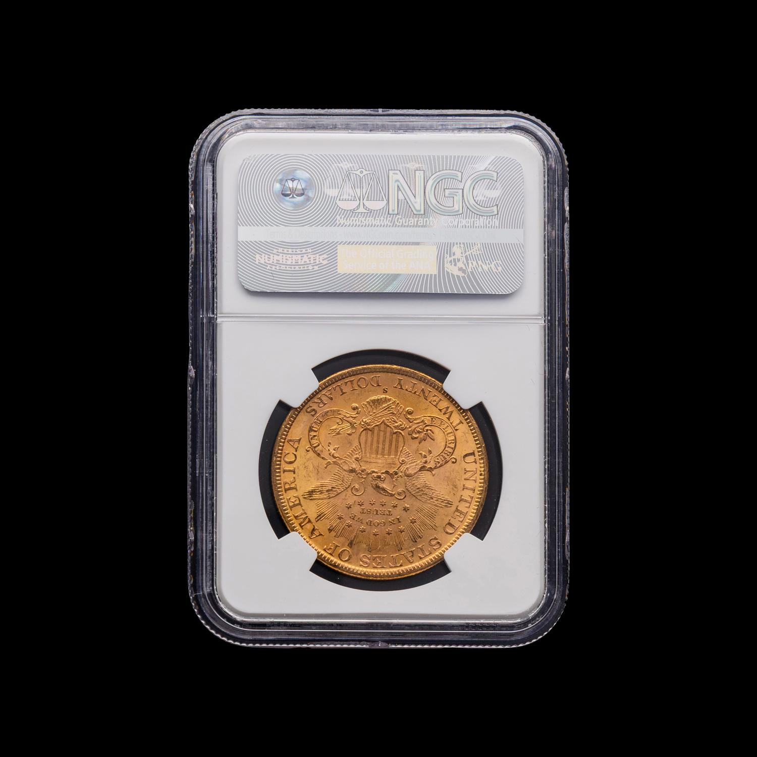 An 1888-S Liberty Head $20 Gold Coin [NGC MS64; ex. Granite Lady Hoard ]
