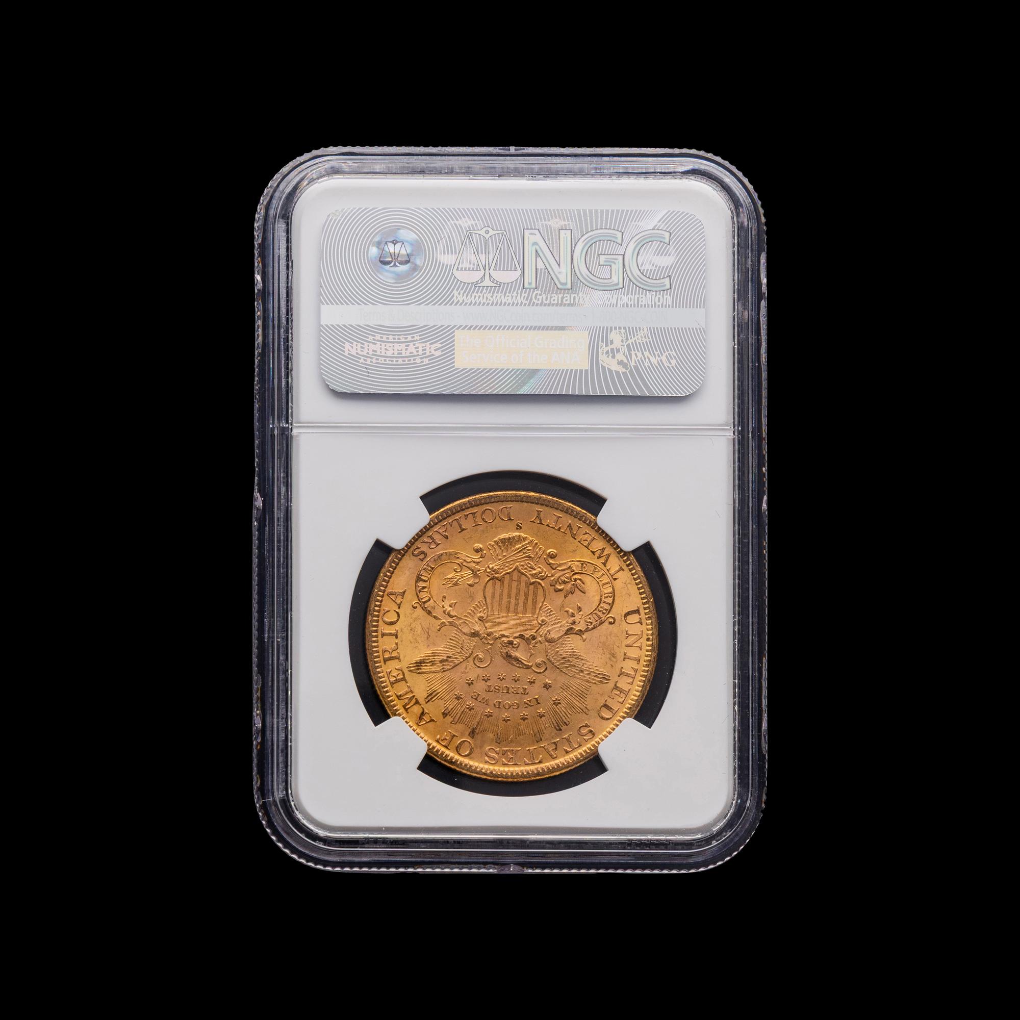 An 1888-S Liberty Head $20 Gold Coin [NGC MS64; ex. Granite Lady Hoard ]