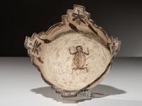 Zuni Terraced Bowl, with Frogs and Dragonflies