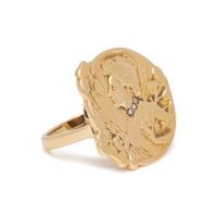 ART NOUVEAU, YELLOW GOLD AND DIAMOND RING