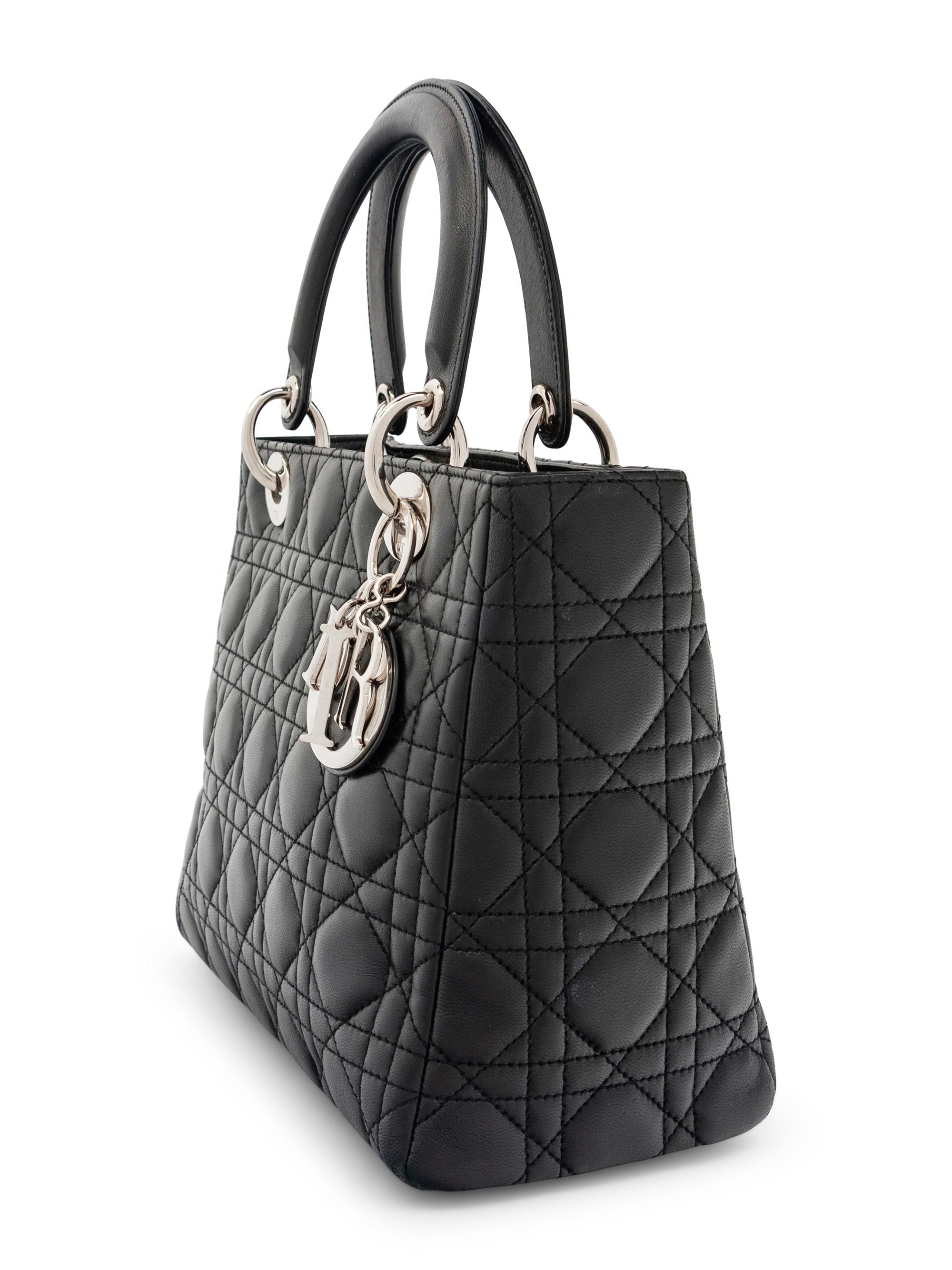 Christian Dior Black Cannage Small Lady Dior Bag, 2007