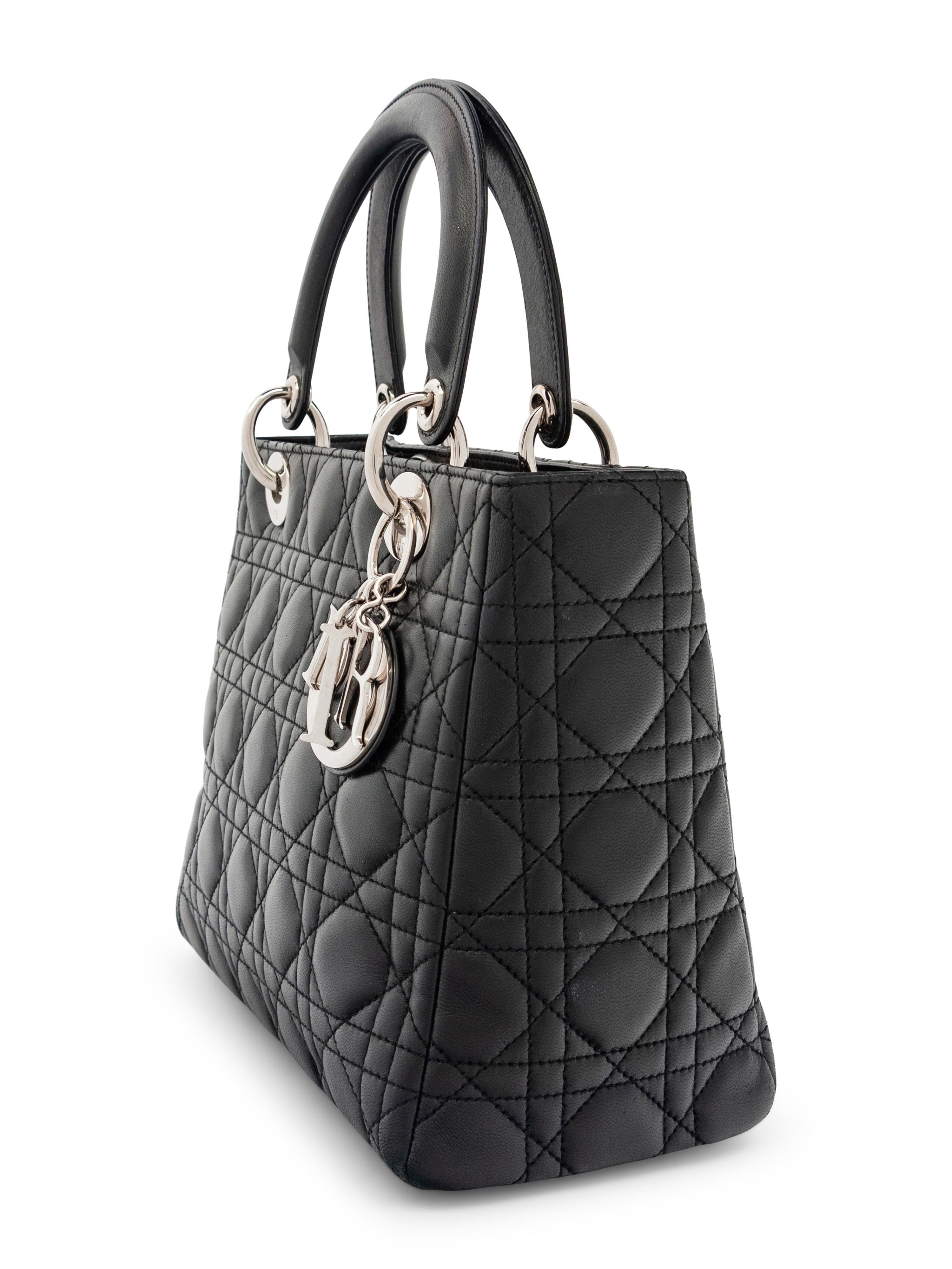 Christian Dior Black Cannage Small Lady Dior Bag, 2007