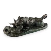 Antoine-Louis Barye (French, 1796-1875) Third Quarter 19th Century — Jaguar Dévorant un Crocodile
