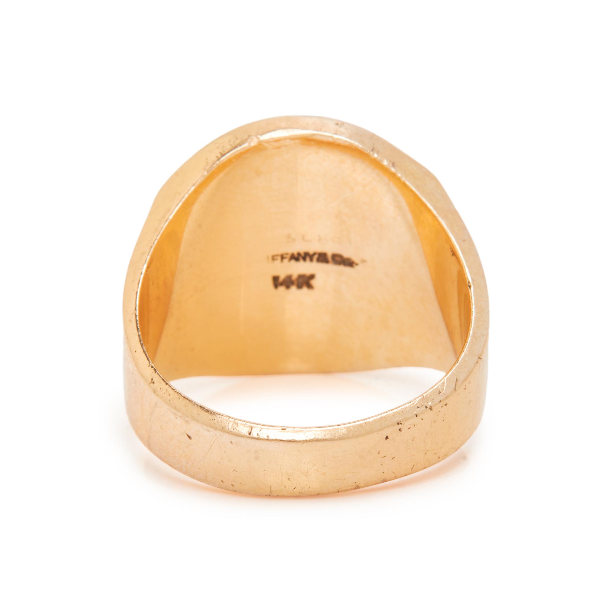 TIFFANY & CO., YELLOW GOLD SIGNET RING