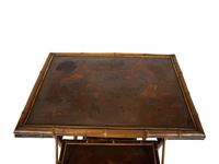 A Victorian Style Lacquer and Bamboo Side Table