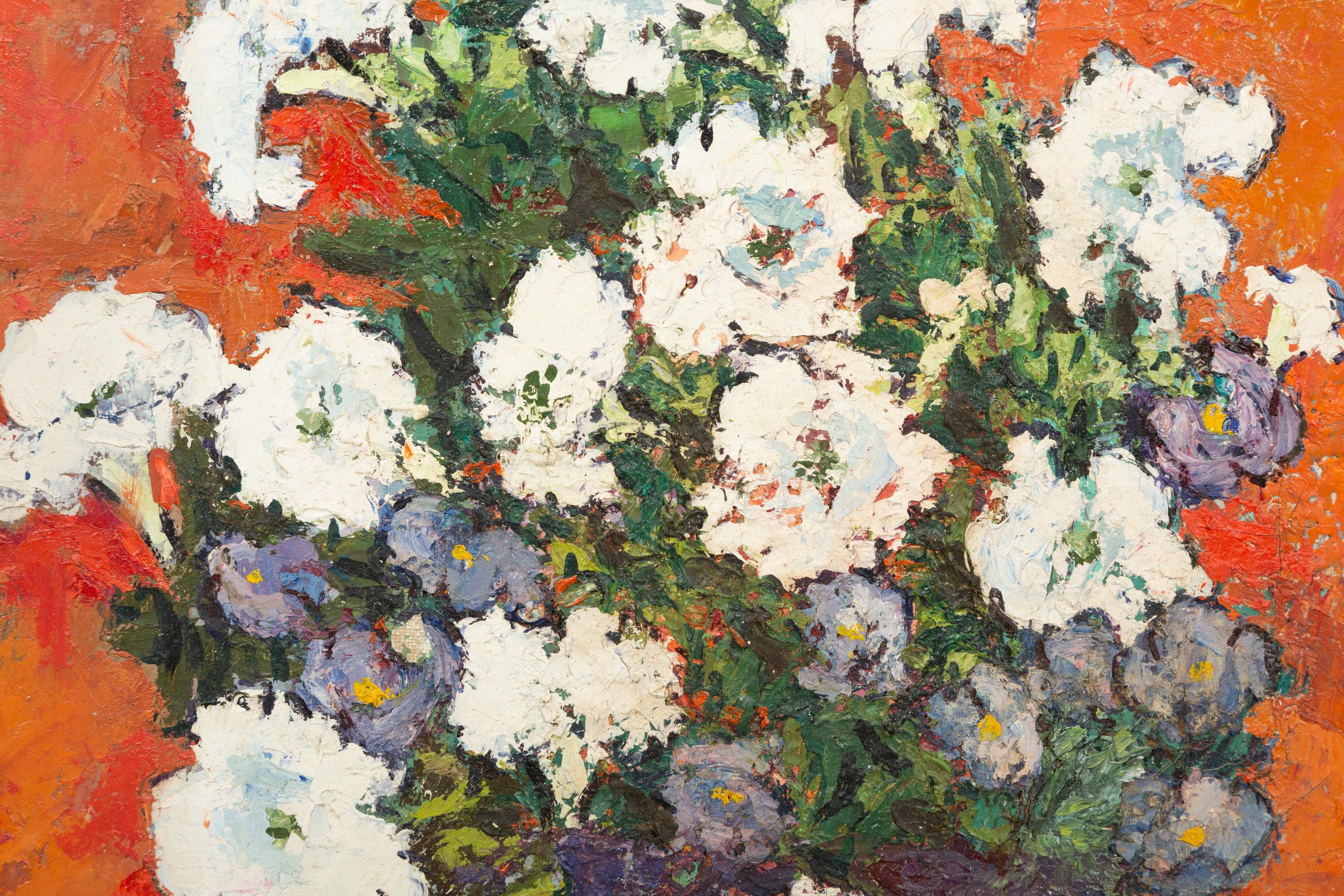 Urn with Petunias and Pansies , 1971, and Datura en Pichet , 1967 (two works)
