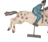 An American Folk Art Carved and Painted Horse and Rider
