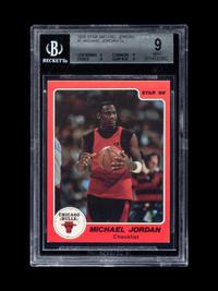 A 1986 Star Michael Jordan Set Break Basketball Card No. 1 Checklist (BGS 9 MINT)