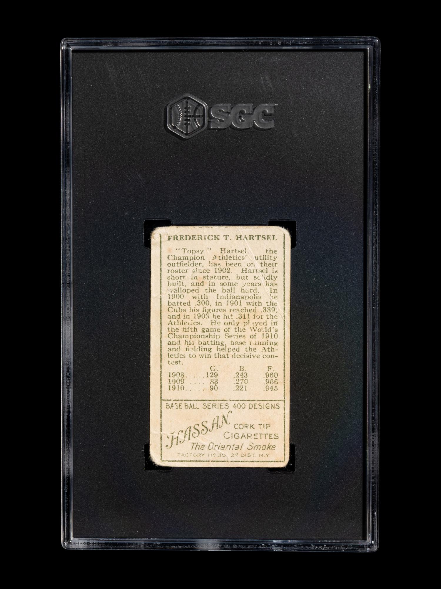 A Group of Three Early 20th Century Tobacco Baseball Cards (SGC AUTHENTIC),