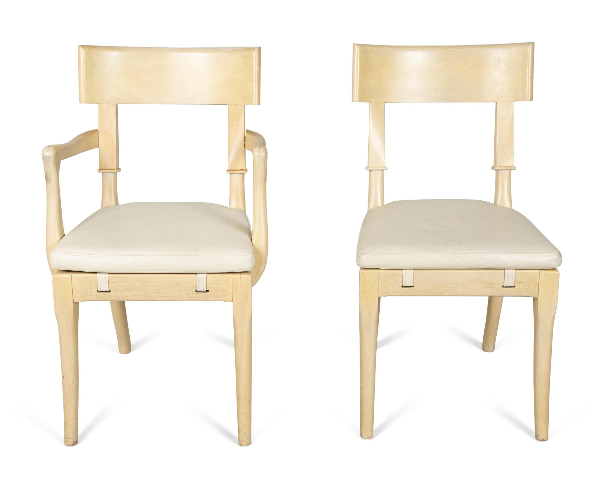 A Suite of Modern Design Dining Chairs, Two Arm and Four Side Chairs — 20th Century