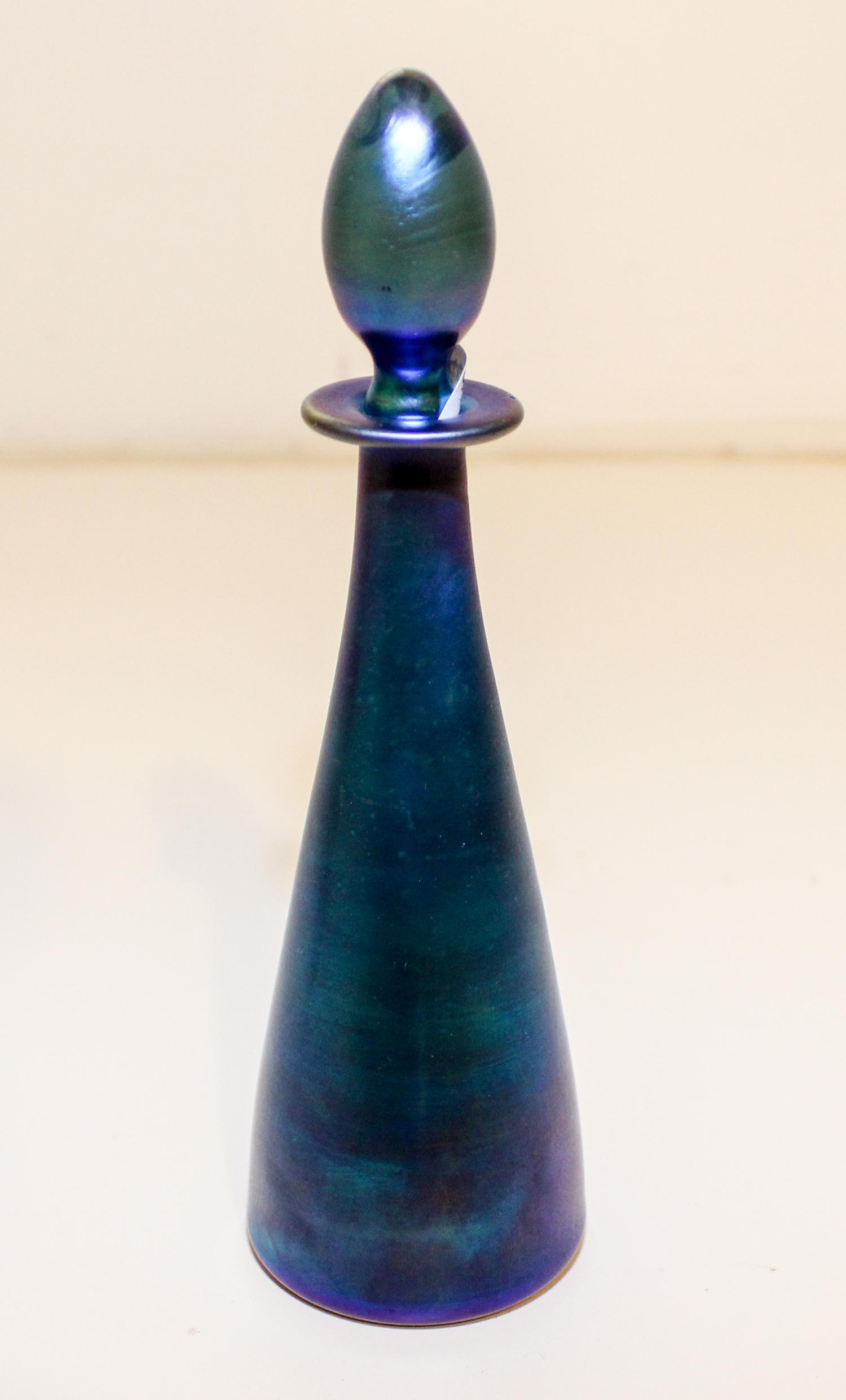 A Steuben Aurene Glass Perfume Height 7 1/4 inches. — EARLY 20TH CENTURY