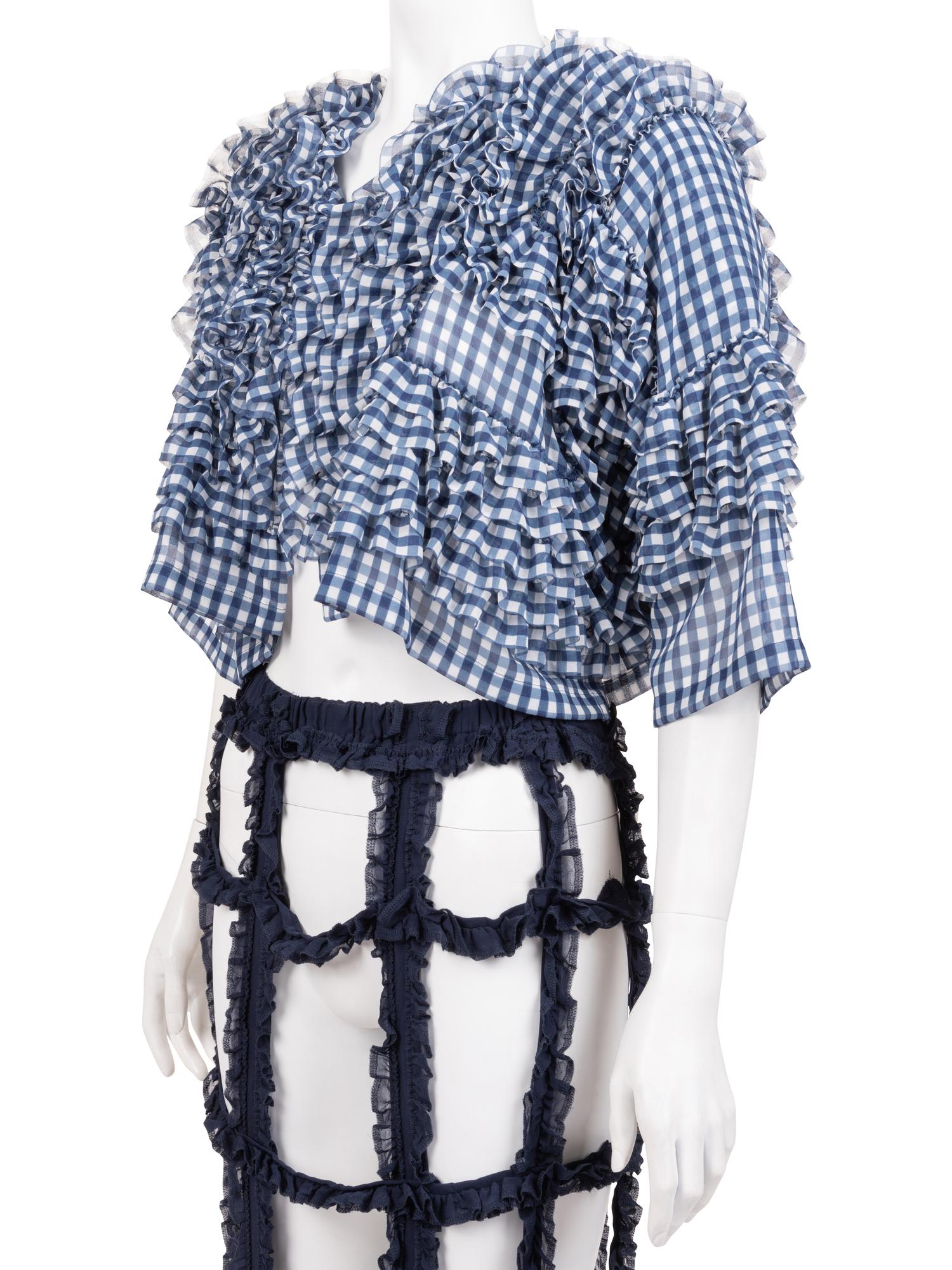Comme des Garçons Gingham Jacket and Ruffled Skirt, Spring 2008