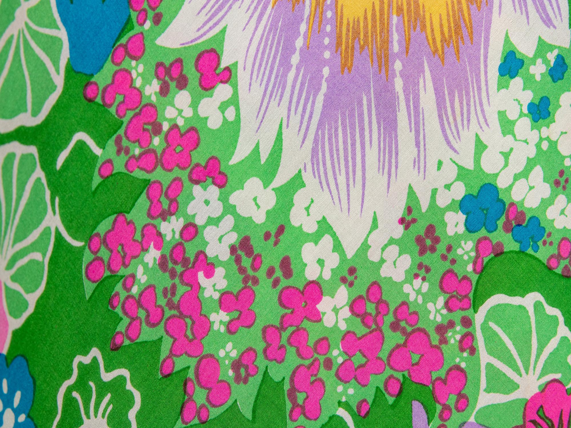 FLORAL-PRINT SILK SUNDRESS, 1960's