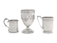 A Group of Three Victorian Silver Drinking Articles