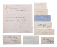 [AMERICANA]. Autograph collection featuring Civil War-era politicians, soldiers, and more.