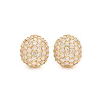 YELLOW GOLD AND DIAMOND CLIP EARRINGS