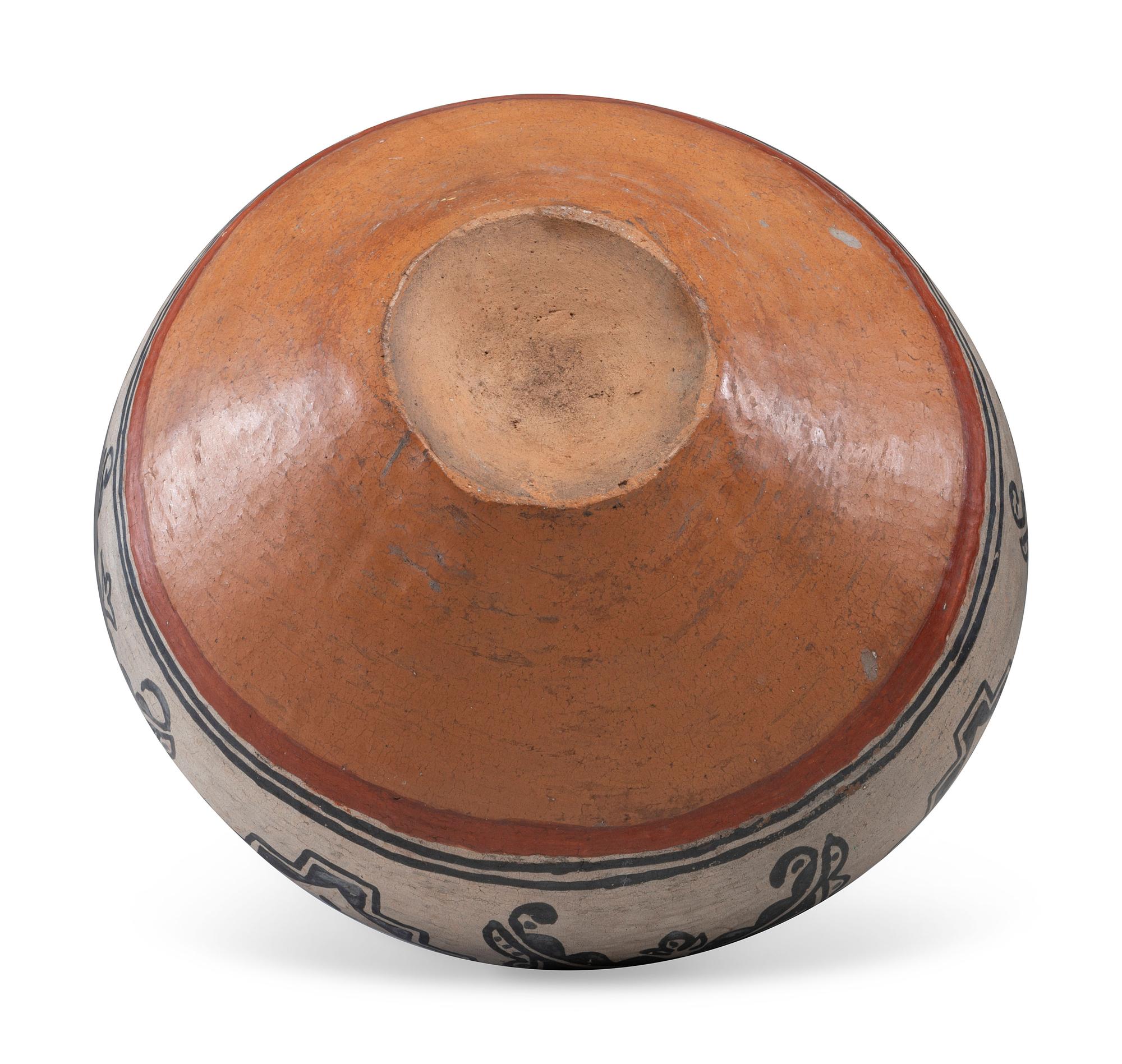 Tesuque Pottery Jar, with Birds