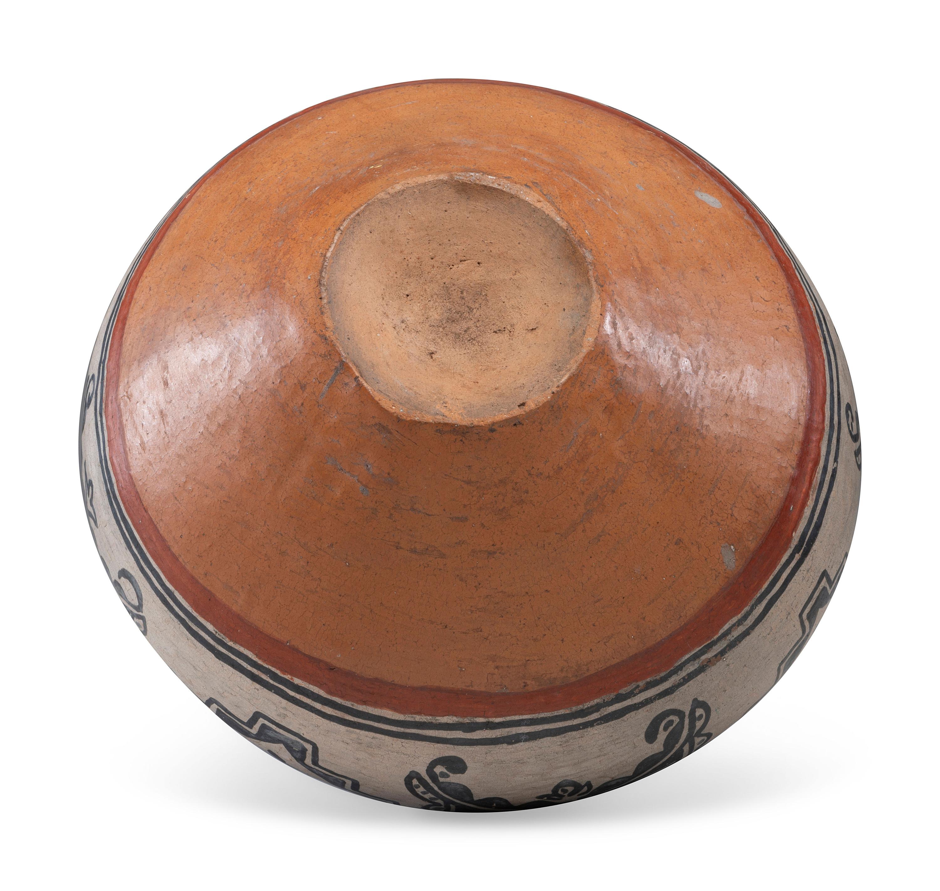 Tesuque Pottery Jar, with Birds