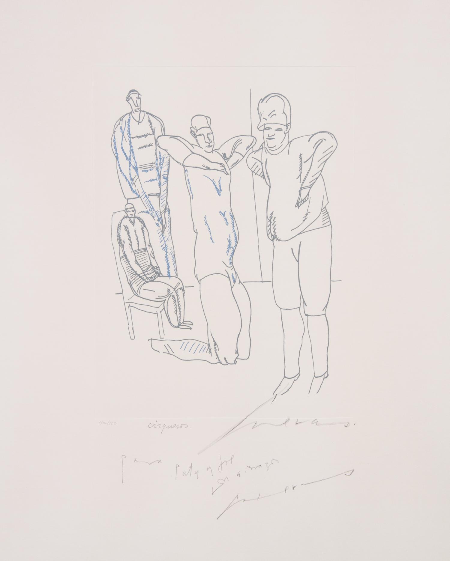 Jose Luis Cuevas, (Mexican, b. 1933), Cirqueros and Contorsionistas (two works)