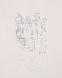 Jose Luis Cuevas, (Mexican, b. 1933), Cirqueros and Contorsionistas (two works)