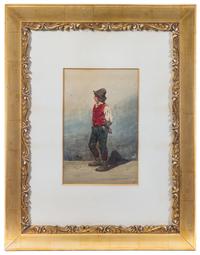 Artist Unknown, (Italian, Late 19th Century), Boy Before a Wall