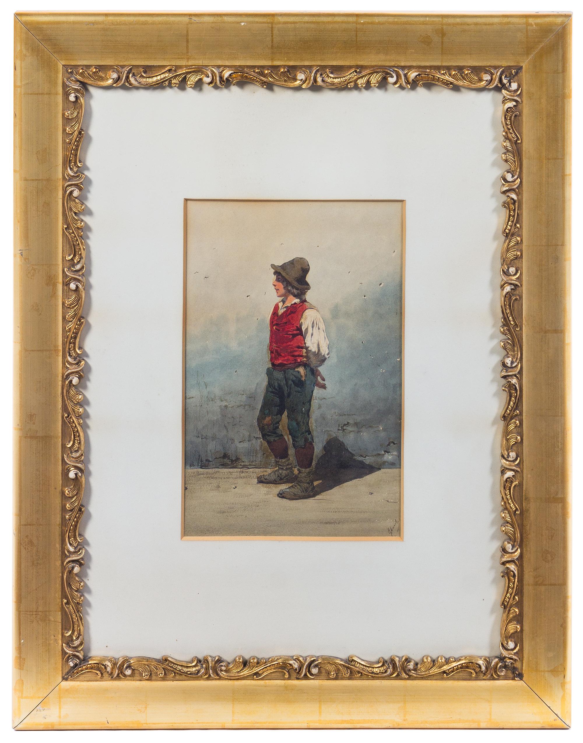 Artist Unknown, (Italian, Late 19th Century), Boy Before a Wall