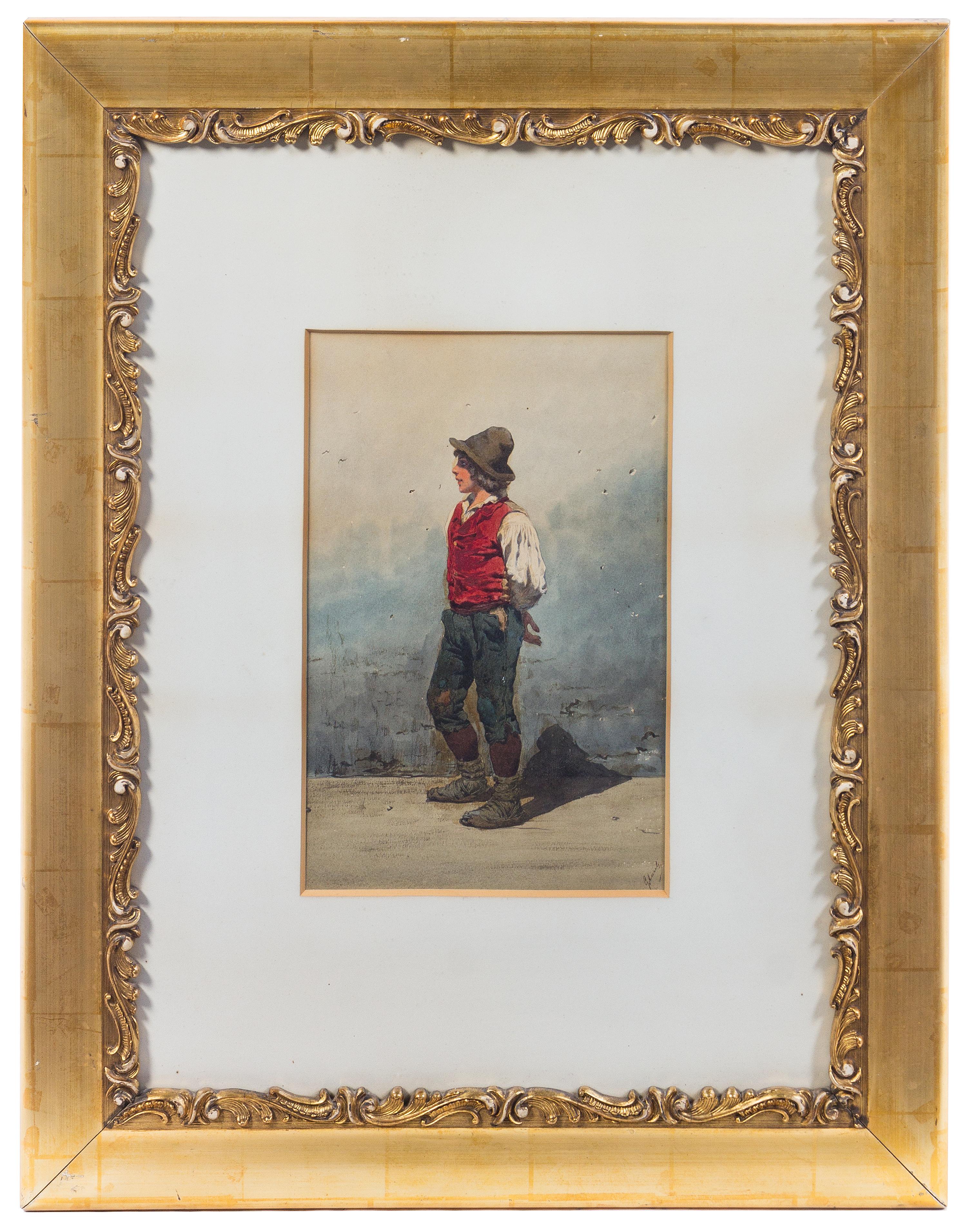 Artist Unknown, (Italian, Late 19th Century), Boy Before a Wall