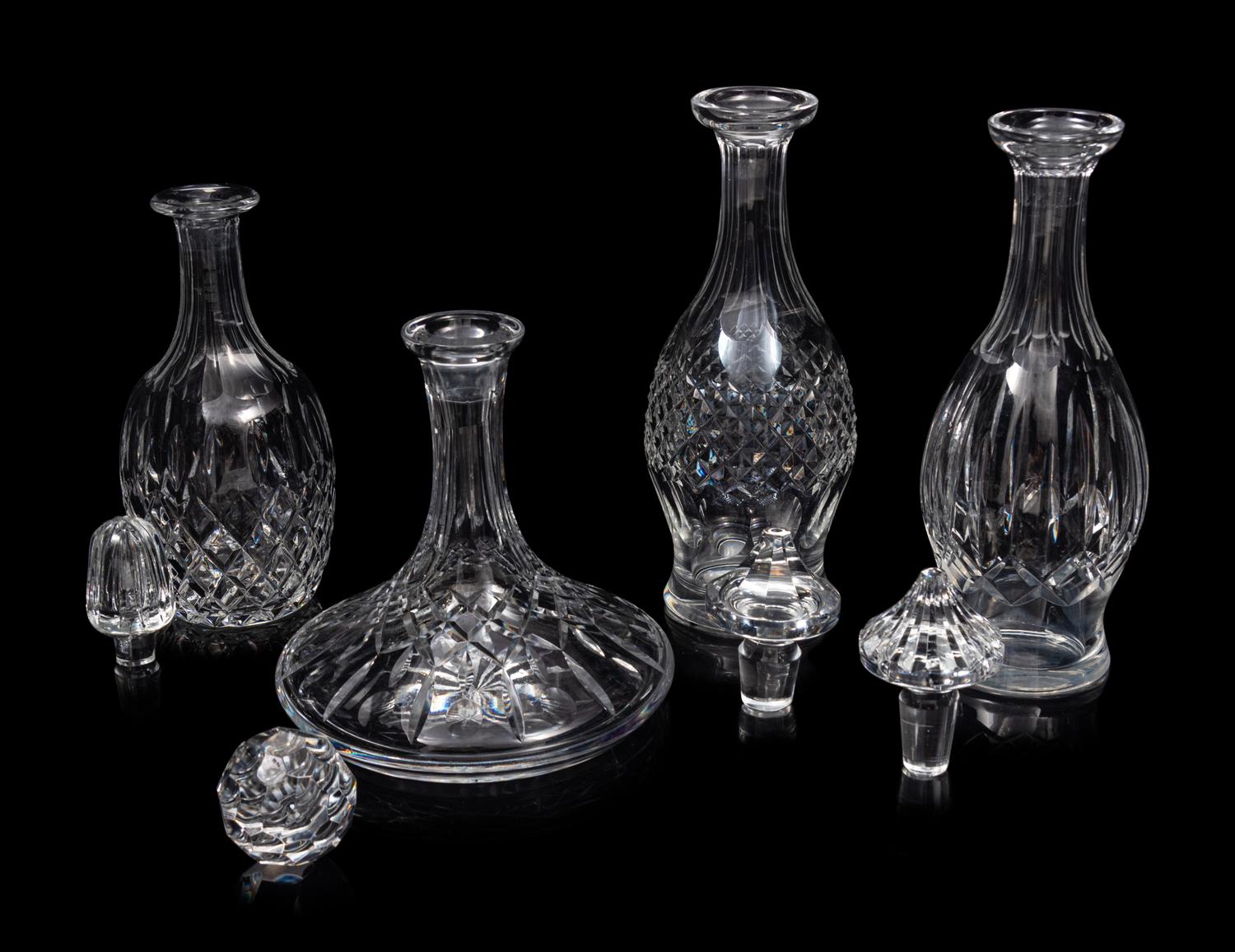A Group of Four Cut Glass Decanters