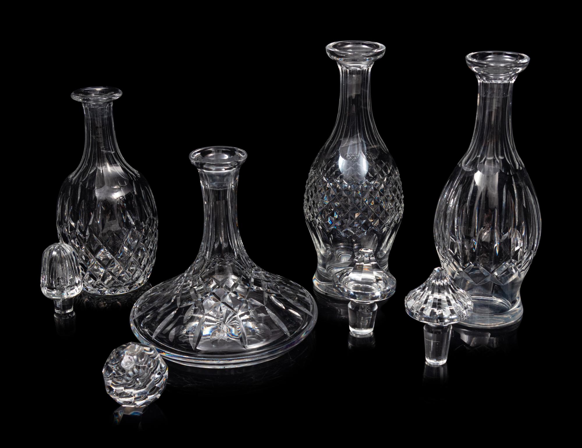 A Group of Four Cut Glass Decanters