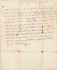 LAFAYETTE, Marie Joseph Paul Yves Roch Gilbert du Motier, Marquis de (1757-1834). Autograph letter signed ("Lafayette"), in English, to William Little, Esquire. Addressed verso in a different hand. On board the Herald, May 22, 1825.