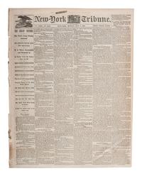 [CIVIL WAR - BATTLE OF GETTYSBURG]. The New York Daily Tribune. Vol. XXIII, No. 6,943. New York: 6 July 1863.