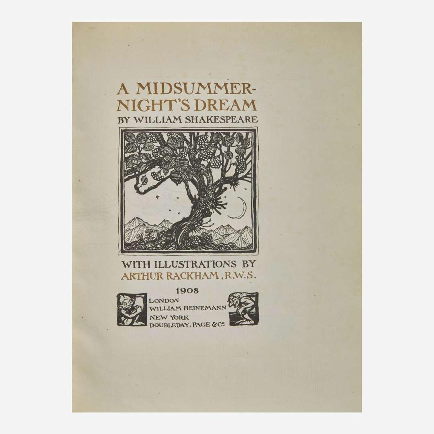 [Children's & Illustrated] [Rackham, Arthur] Shakespeare, William A Midsummer-Night’s Dream