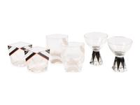 Three Art Deco Glass Cocktail Sets
