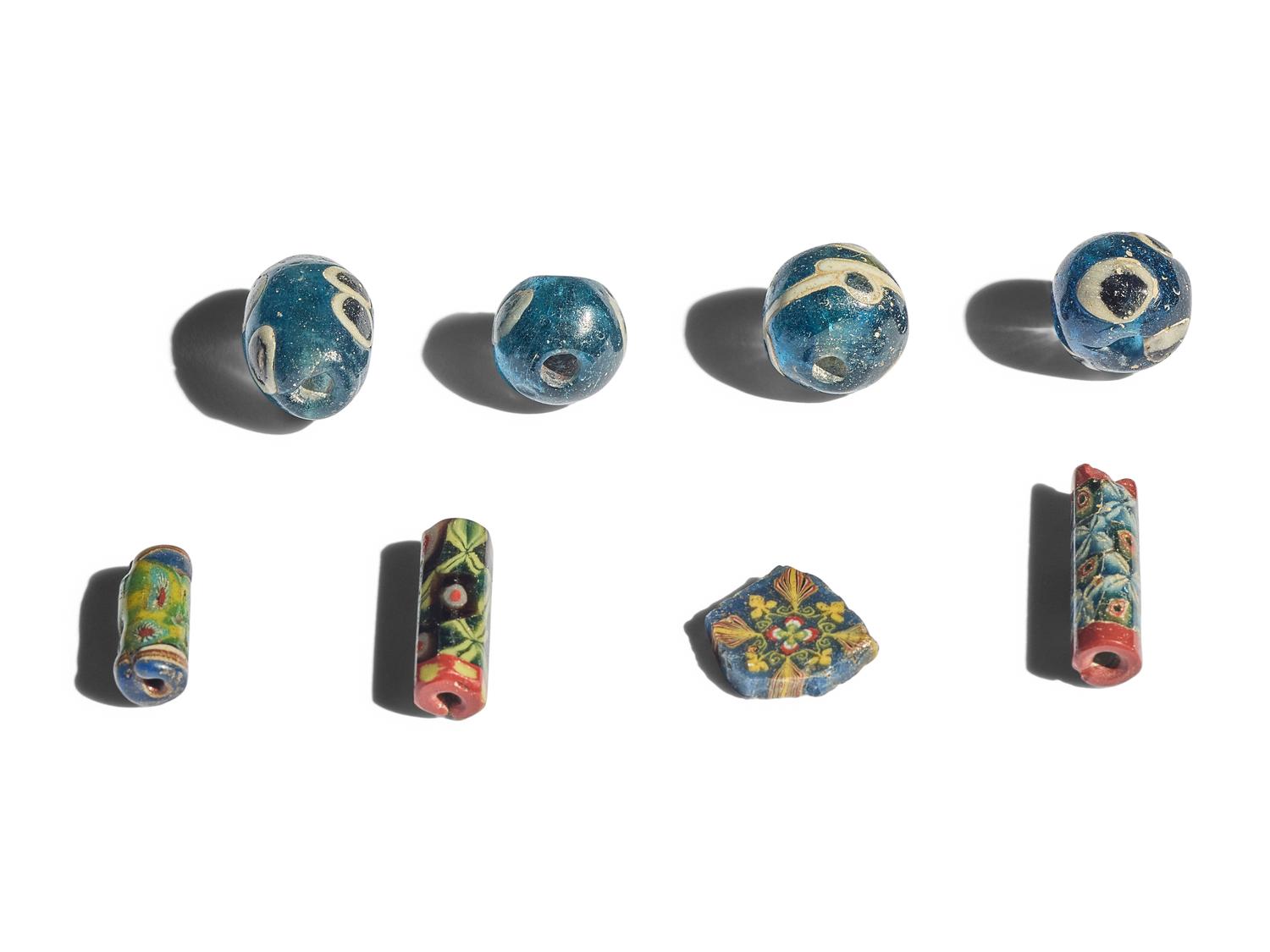 Eight Roman Glass Beads