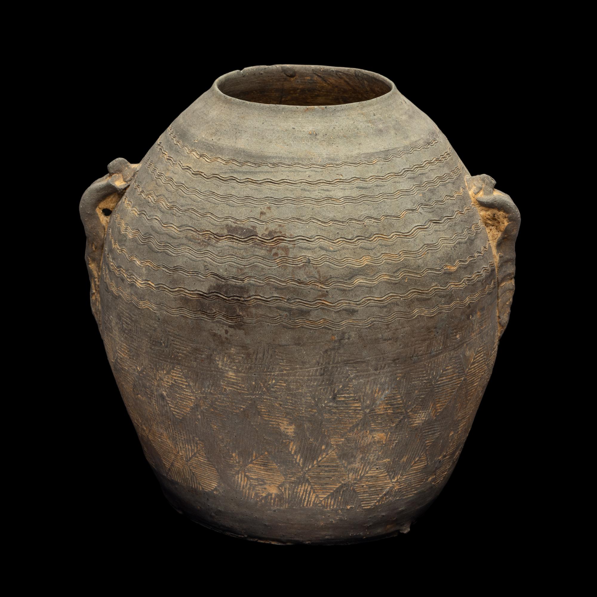 Three Chinese Grey Pottery Jars