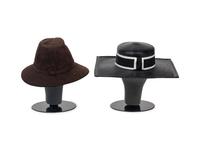 Two Hats by Halston and Yves Saint Laurent, 1970s
