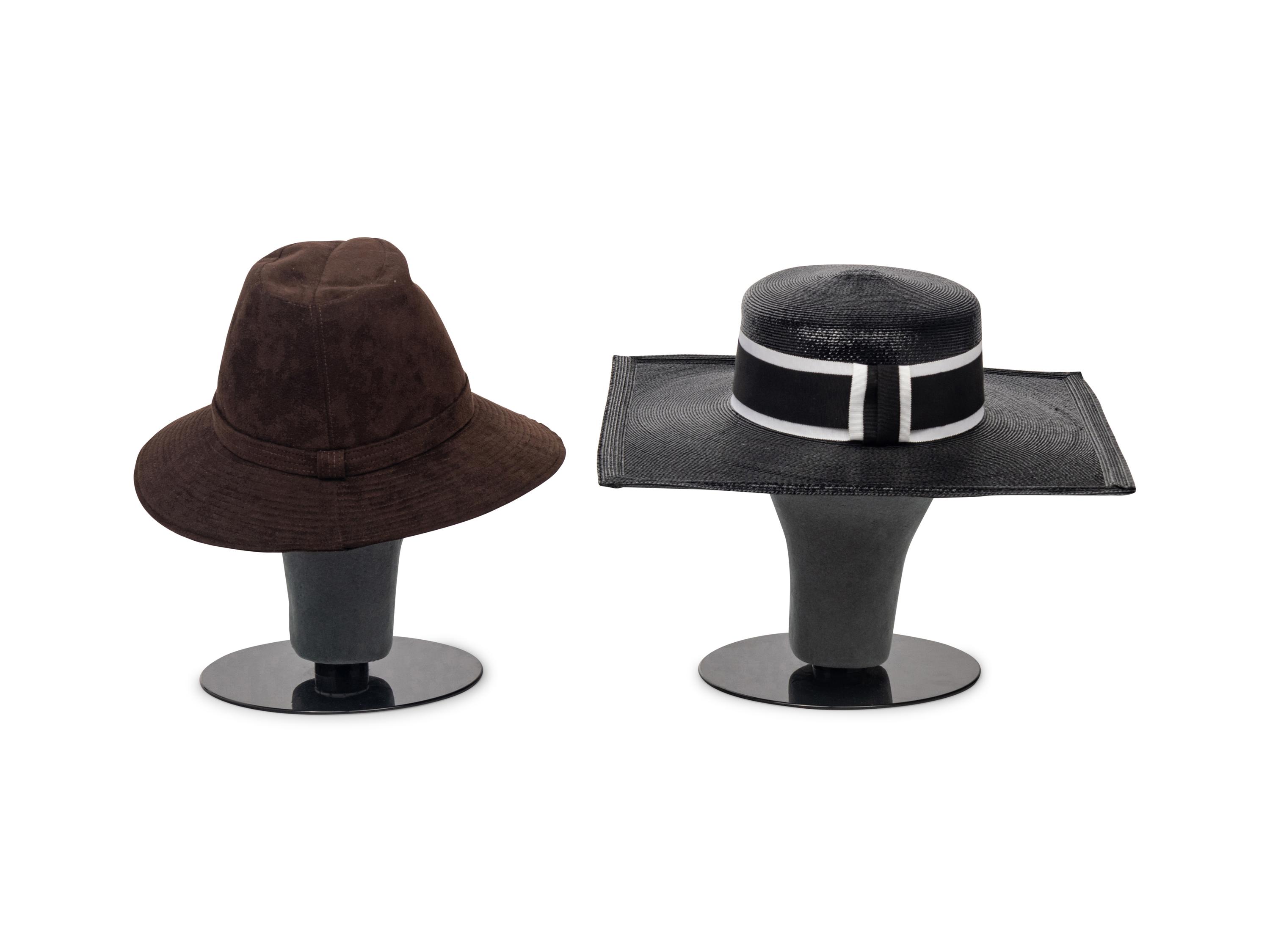 Two Hats by Halston and Yves Saint Laurent, 1970s