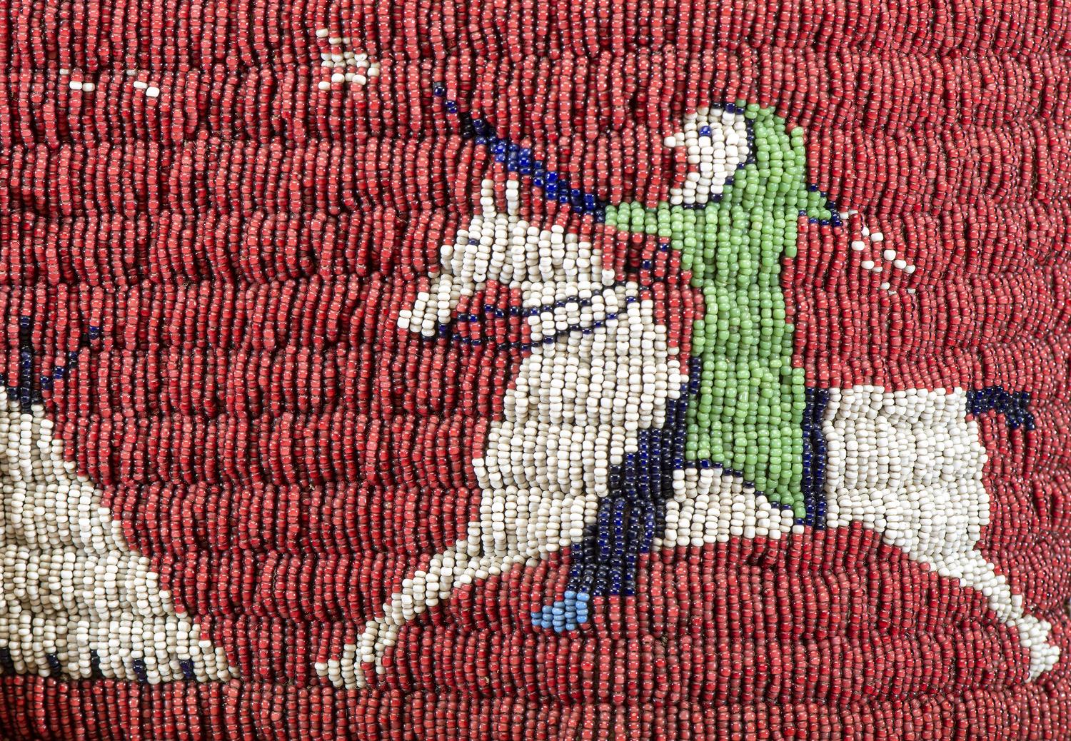 Cheyenne River Sioux Beaded Pictorial Hide Vest