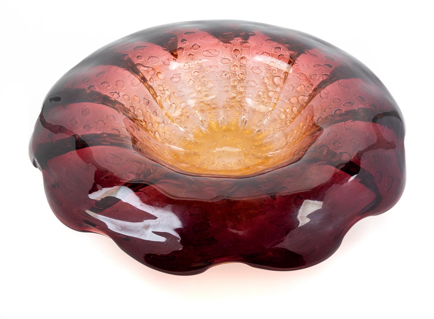 Barovier and Toso, Attribution, Italy, Mid 20th Century, Large Footed Bowl, Murano