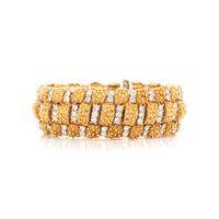 YELLOW GOLD AND DIAMOND BRACELET