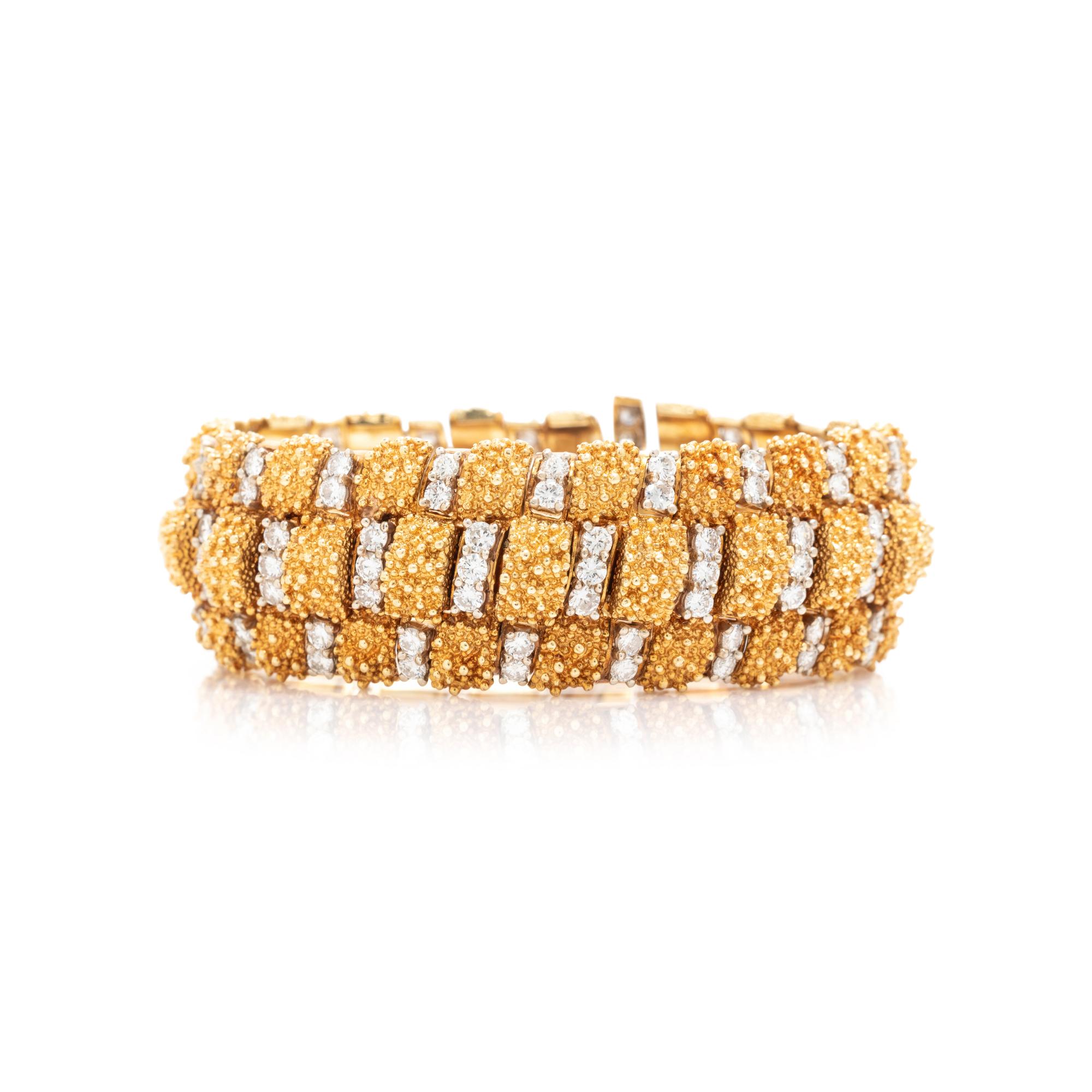 YELLOW GOLD AND DIAMOND BRACELET