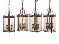 A Set of Four Brass Lanterns from St. Joseph Academy in Cleveland, Ohio